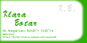 klara botar business card